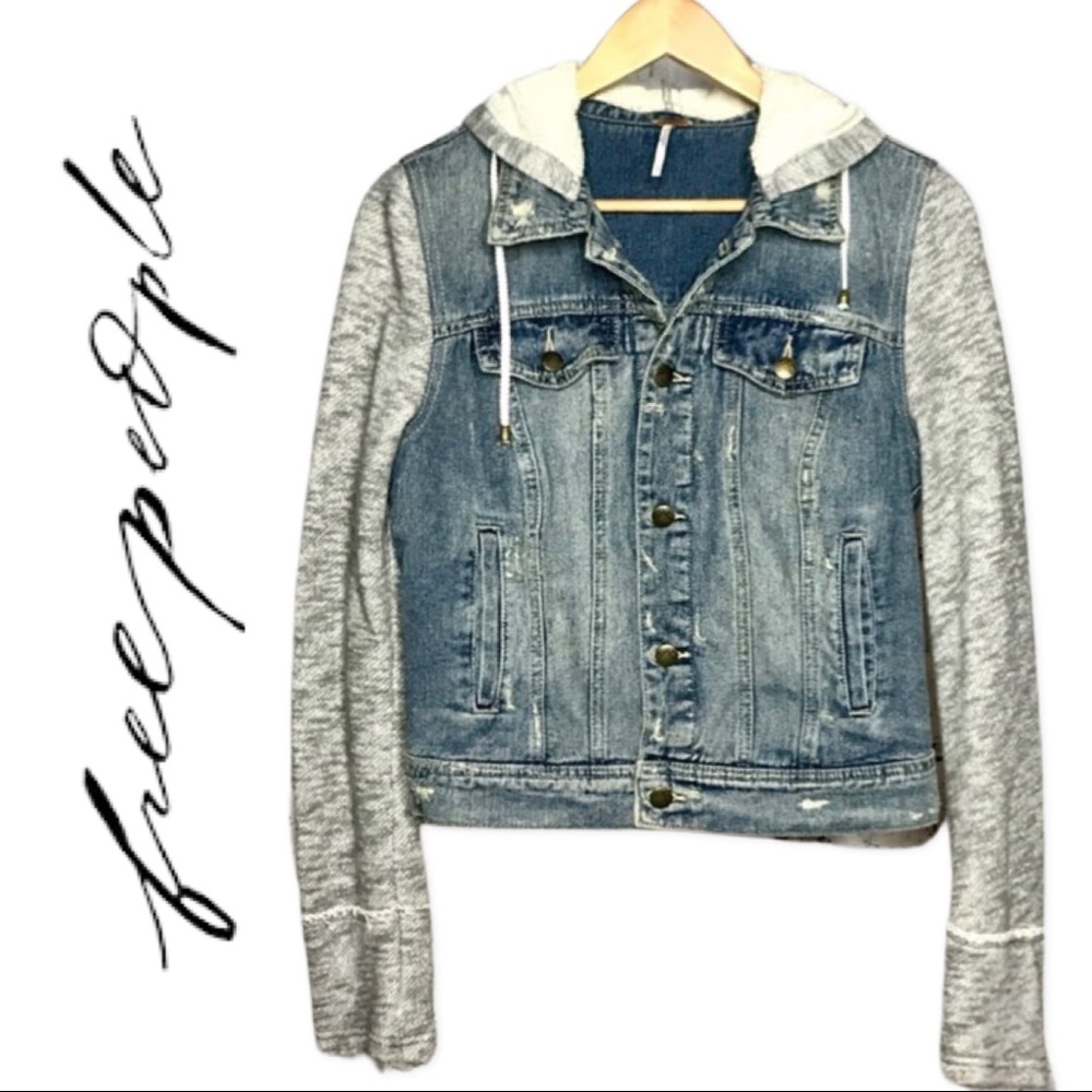 ❌ SOLD ❌ Free People Denim Jacket sz S - Picture 1 of 8